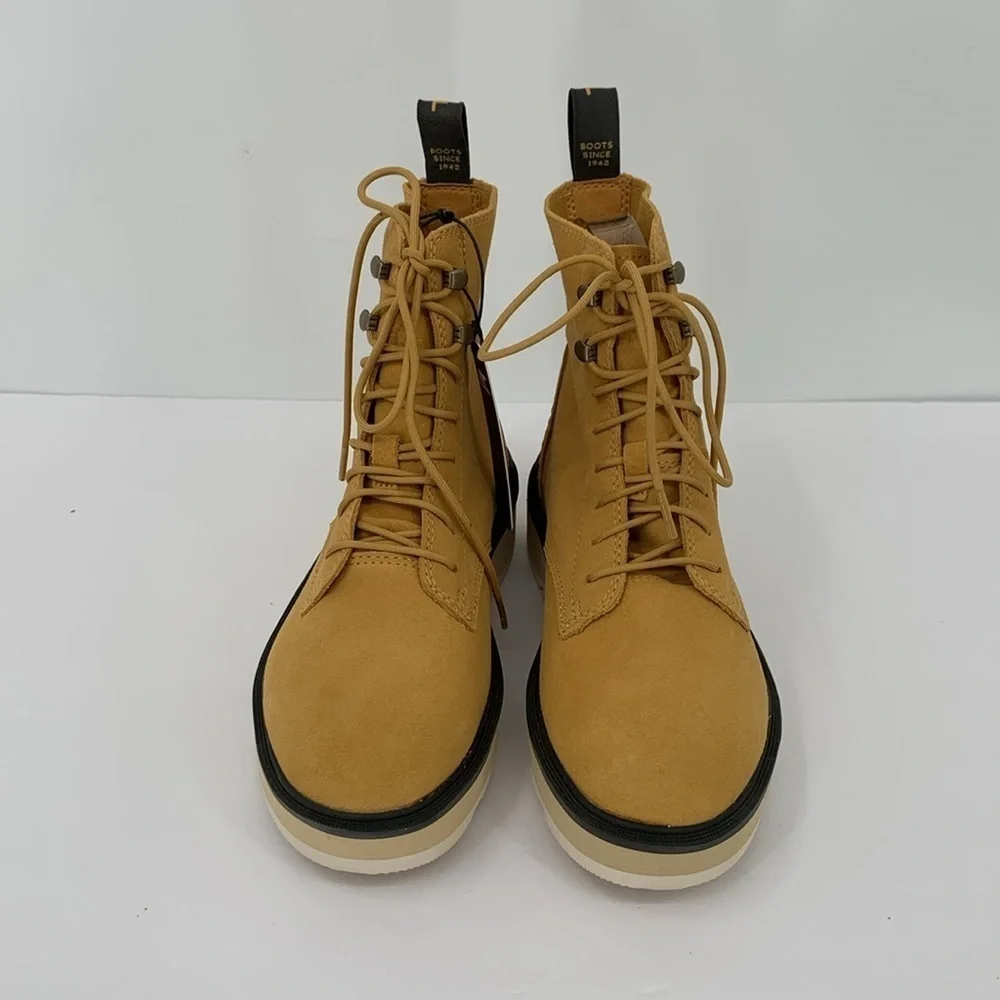 Sorel Hi-line lug boots suede leather waterproof chunky shoe winter tan new 7